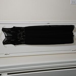 NWOT Raishma Designer Jumpsuit, S 8 Black Chiffon.